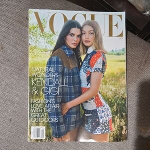 Vogue Cover with Blue and Red Fashion